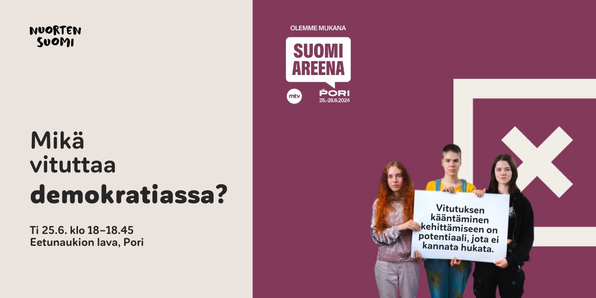 kuvassa teksti Mikä vituttaa demokratiassa